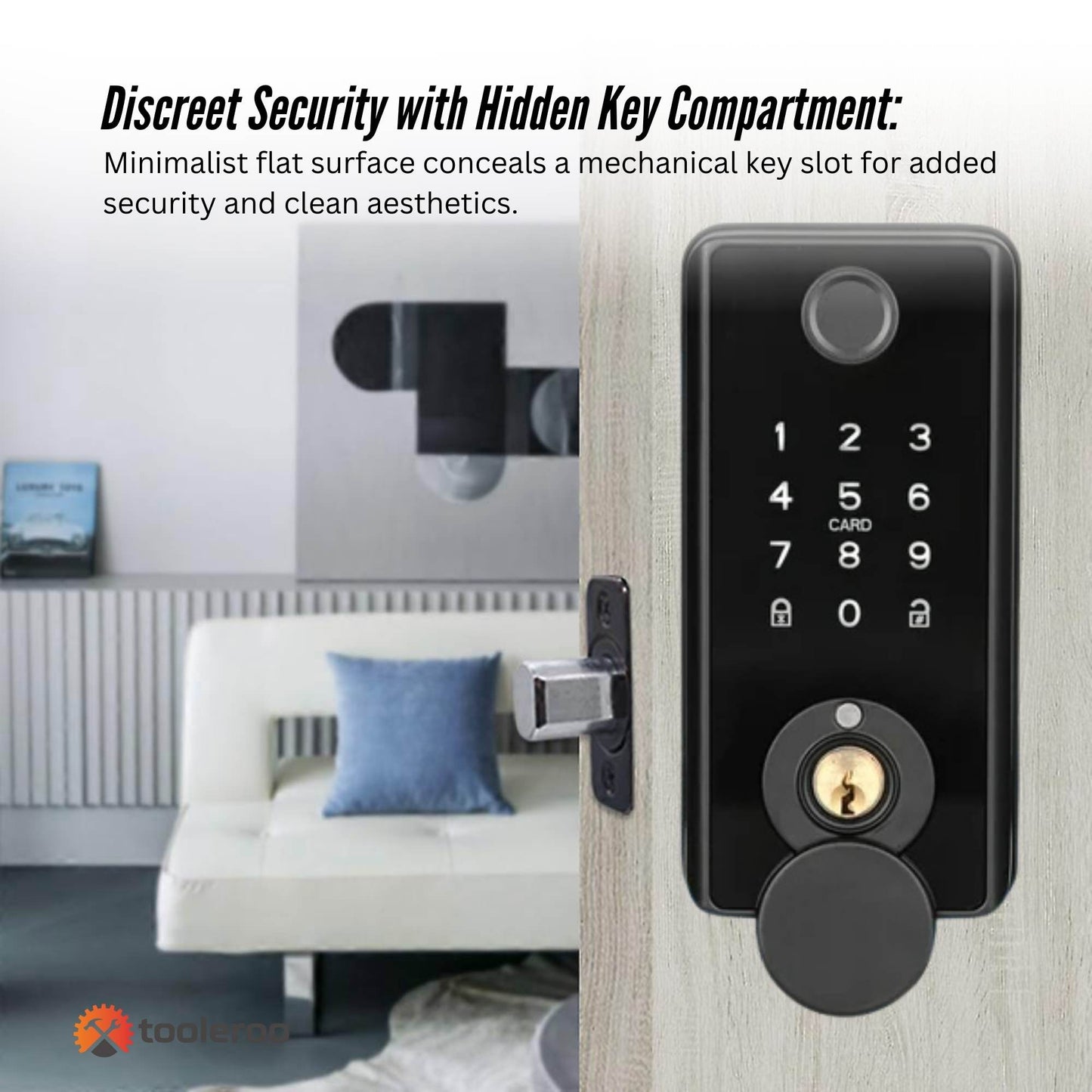 Tooleroo Digital Smart Door Lock Keypad - 5-in-1 Home Entry Security System-4