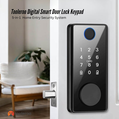Tooleroo Digital Smart Door Lock Keypad - 5-in-1  Home Entry Security System-1